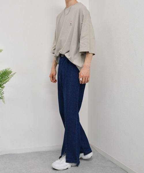 kutir（クティール）の「デニムフレアパンツ（その他パンツ・メンズ・オフホワイト/サックスブルー/インディゴブルー・SMALL/MEDIUM/LARGE）」の22枚目の写真