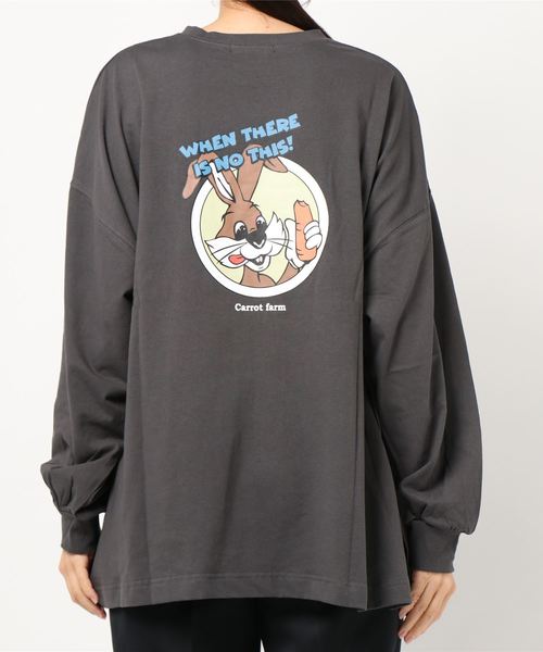 SpRay(スプレイ)の「キャロットファームBIG Tシャツ(Tシャツ/カットソー・レディース・オフホワイト/スミクロ/ライトベージュ/ブルー/ラベンダー・FREE)」の10枚目の写真