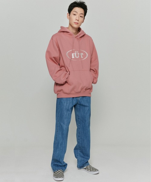 ISTKUNST(イストクンスト)の「【ISTKUNST】OVAL LOGO HOODIE / イストクンスト オーバル ロゴ フーディー(パーカー・メンズ・ベージュ/ブルー/チャコールグレー/ピンク・MEDIUM/LARGE)」の14枚目の写真