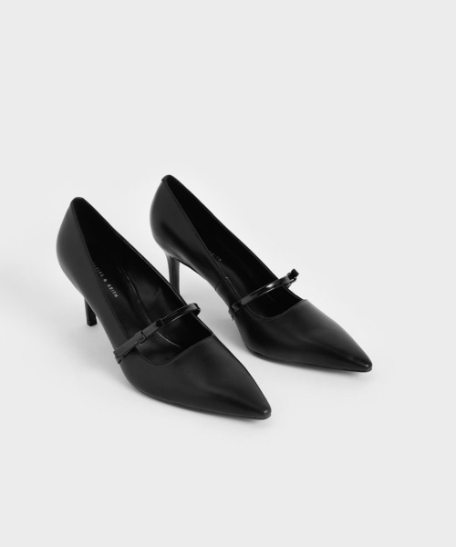 CHARLES & KEITH(チャールズ & キース)の「メリージェーン スティレットヒールパンプス / Mary Jane Stiletto Heel Pumps(パンプス・レディース・ブラック/ベージュ・22.5cm/23cm/23.5cm/24.5cm/25cm/25.5cm)」の4枚目の写真