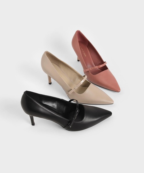 CHARLES & KEITH(チャールズ & キース)の「メリージェーン スティレットヒールパンプス / Mary Jane Stiletto Heel Pumps(パンプス・レディース・ブラック/ベージュ・22.5cm/23cm/23.5cm/24.5cm/25cm/25.5cm)」の8枚目の写真
