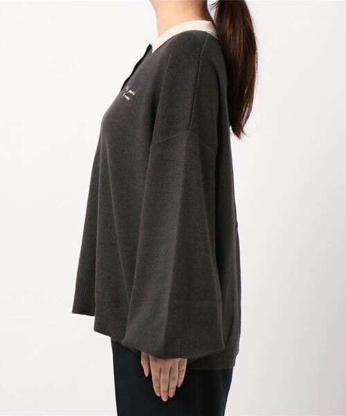 apres jour(アプレジュール)の「刺繍ポロニット【ZOZOTOWN限定アイテム】(ニット/セーター・レディース・ブラック/モカ/ブラウン系その他・X-LARGE/フリー)」の14枚目の写真