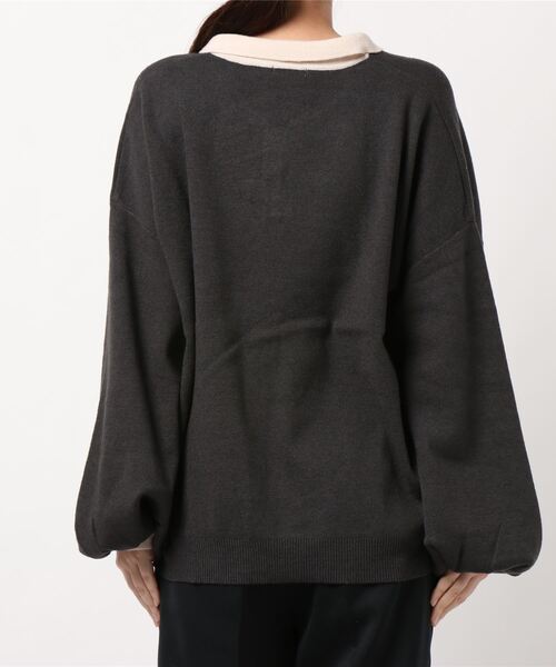 apres jour(アプレジュール)の「刺繍ポロニット【ZOZOTOWN限定アイテム】(ニット/セーター・レディース・ブラック/モカ/ブラウン系その他・X-LARGE/フリー)」の15枚目の写真