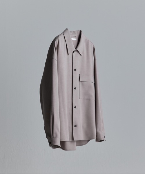 WYM LIDNM(ウィム バイ リドム)の「PE WIDE SHIRT(シャツ/ブラウス・メンズ・ベージュ/ブルー系その他/パープル系その他/ライトベージュ・S/M/L)」の5枚目の写真
