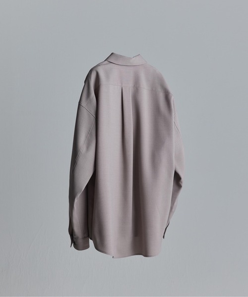 WYM LIDNM(ウィム バイ リドム)の「PE WIDE SHIRT(シャツ/ブラウス・メンズ・ベージュ/ブルー系その他/パープル系その他/ライトベージュ・S/M/L)」の6枚目の写真