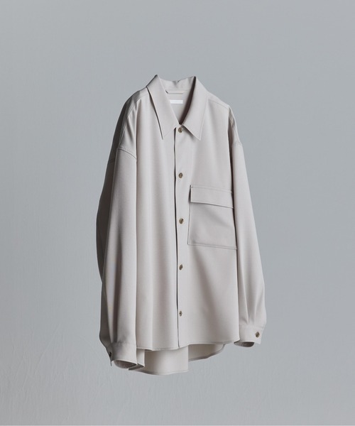 WYM LIDNM(ウィム バイ リドム)の「PE WIDE SHIRT(シャツ/ブラウス・メンズ・ベージュ/ブルー系その他/パープル系その他/ライトベージュ・S/M/L)」の7枚目の写真
