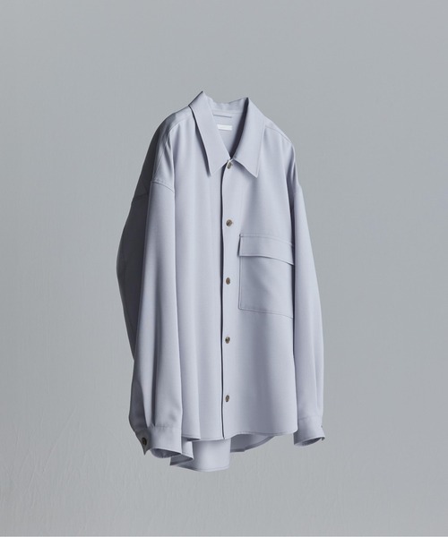 WYM LIDNM(ウィム バイ リドム)の「PE WIDE SHIRT(シャツ/ブラウス・メンズ・ベージュ/ブルー系その他/パープル系その他/ライトベージュ・S/M/L)」の9枚目の写真