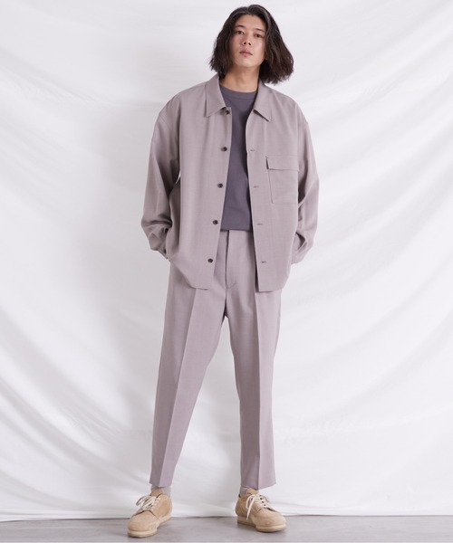 WYM LIDNM(ウィム バイ リドム)の「PE WIDE SHIRT(シャツ/ブラウス・メンズ・ベージュ/ブルー系その他/パープル系その他/ライトベージュ・S/M/L)」の13枚目の写真