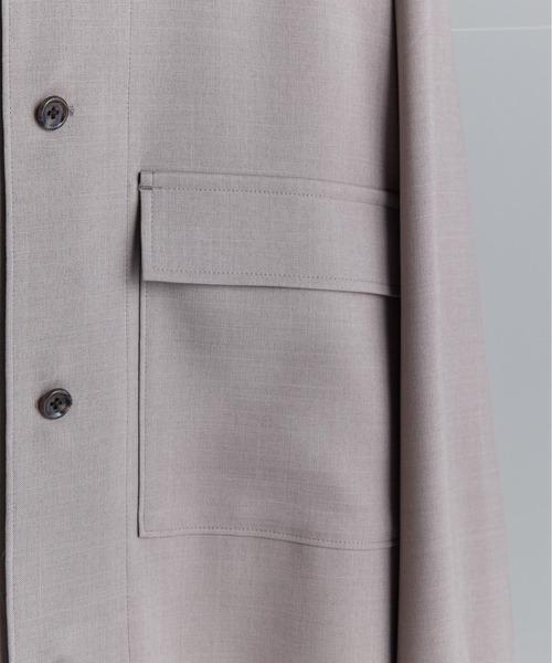 WYM LIDNM(ウィム バイ リドム)の「PE WIDE SHIRT(シャツ/ブラウス・メンズ・ベージュ/ブルー系その他/パープル系その他/ライトベージュ・S/M/L)」の18枚目の写真