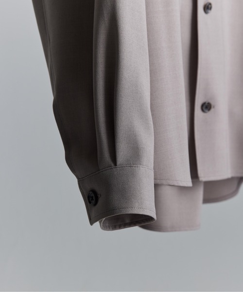 WYM LIDNM(ウィム バイ リドム)の「PE WIDE SHIRT(シャツ/ブラウス・メンズ・ベージュ/ブルー系その他/パープル系その他/ライトベージュ・S/M/L)」の19枚目の写真