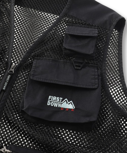 【セール】WASHED MESH VEST（ベスト）｜FIRST DOWN（ファーストダウン）