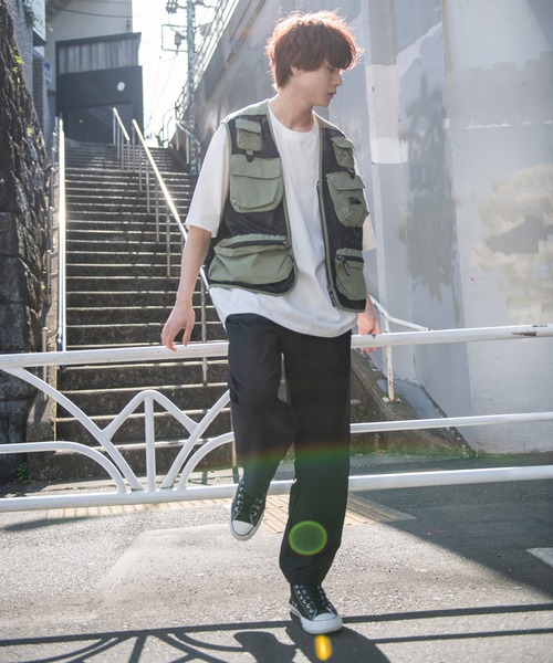 【セール】WASHED MESH VEST（ベスト）｜FIRST DOWN（ファーストダウン）