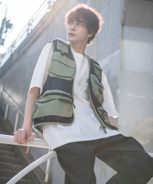 【セール】WASHED MESH VEST（ベスト）｜FIRST DOWN（ファーストダウン）