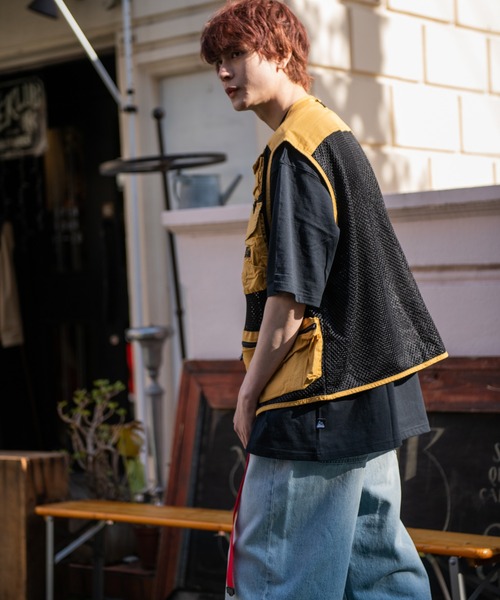 【セール】WASHED MESH VEST（ベスト）｜FIRST DOWN（ファーストダウン）