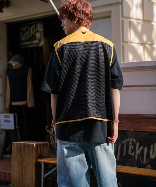 【セール】WASHED MESH VEST（ベスト）｜FIRST DOWN（ファーストダウン）