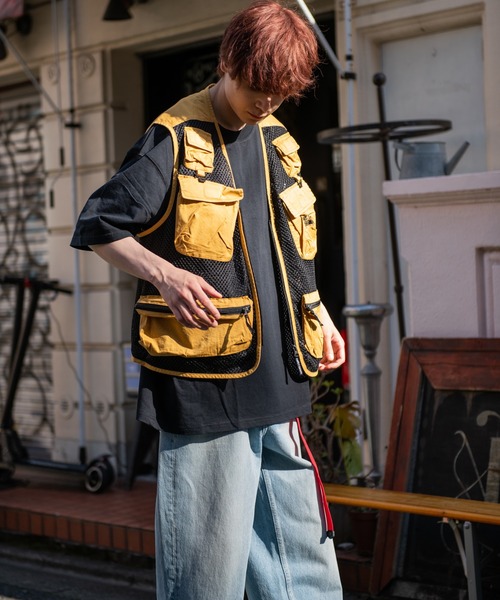 【セール】WASHED MESH VEST（ベスト）｜FIRST DOWN（ファーストダウン）