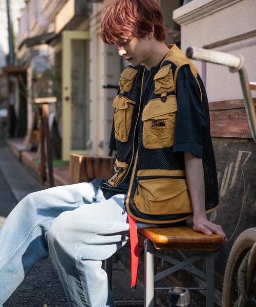 【セール】WASHED MESH VEST（ベスト）｜FIRST DOWN（ファーストダウン）