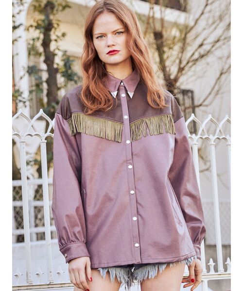 jouetie(ジュエティ)の「ウエスタンライクジャケット(シャツ/ブラウス・レディース・パープル/ブラック/ブラウン・MEDIUM)」の3枚目の写真