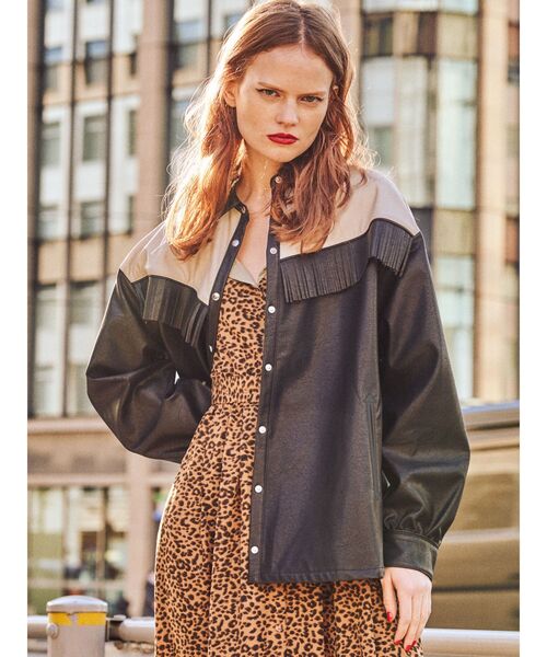 jouetie(ジュエティ)の「ウエスタンライクジャケット(シャツ/ブラウス・レディース・パープル/ブラック/ブラウン・MEDIUM)」の4枚目の写真