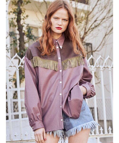 jouetie(ジュエティ)の「ウエスタンライクジャケット(シャツ/ブラウス・レディース・パープル/ブラック/ブラウン・MEDIUM)」の12枚目の写真