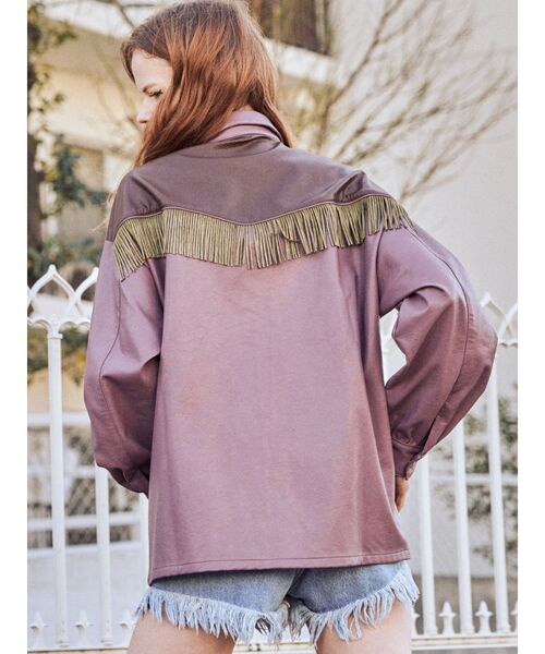 jouetie(ジュエティ)の「ウエスタンライクジャケット(シャツ/ブラウス・レディース・パープル/ブラック/ブラウン・MEDIUM)」の13枚目の写真