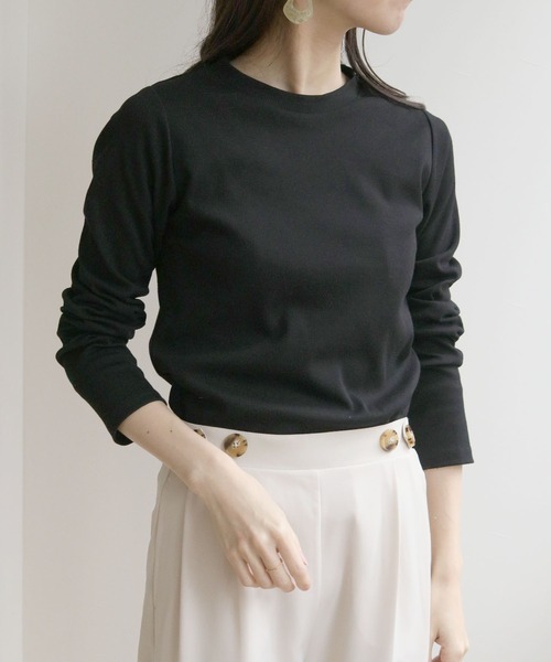 HER CLOSET(ハークローゼット)の「【HERCLOSET】ケープトップリブプルオーバーセット(Tシャツ/カットソー・レディース・ライトグレー/ブラック/アイボリー・M)」の5枚目の写真
