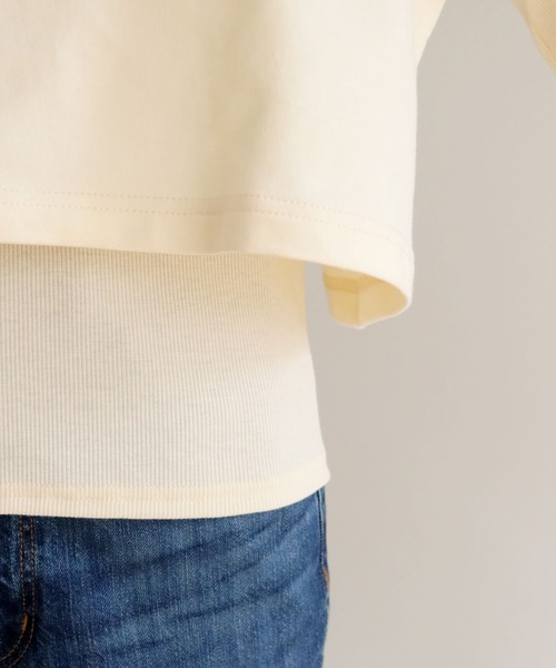 HER CLOSET(ハークローゼット)の「【HERCLOSET】ケープトップリブプルオーバーセット(Tシャツ/カットソー・レディース・ライトグレー/ブラック/アイボリー・M)」の9枚目の写真