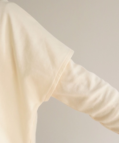 HER CLOSET(ハークローゼット)の「【HERCLOSET】ケープトップリブプルオーバーセット(Tシャツ/カットソー・レディース・ライトグレー/ブラック/アイボリー・M)」の12枚目の写真