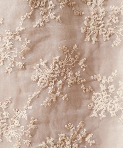 natural couture（ナチュラルクチュール）の「オーガンジー刺繍スカート（スカート・レディース・ベージュ/ラベンダー/ミント・FREE）」の7枚目の写真