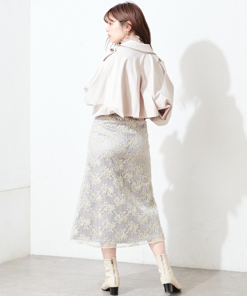 natural couture（ナチュラルクチュール）の「オーガンジー刺繍スカート（スカート・レディース・ベージュ/ラベンダー/ミント・FREE）」の10枚目の写真