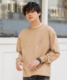 coen | USAコットンコーエンベアープリントロングスリーブTシャツ#(Tシャツ/カットソー)