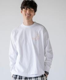 coen | USAコットンコーエンベアープリントロングスリーブTシャツ#(Tシャツ/カットソー)