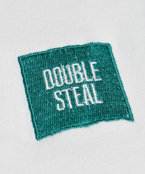 DOUBLE STEAL（ダブルスティール）の「mini BOX LOGO　半袖Tシャツ（Tシャツ/カットソー・メンズ・サンドベージュ/ホワイト×ブラック/ブラック系その他/ベージュ系その他/ホワイト×エメラルドグリーン/ブラック系その他2・MEDIUM/LARGE/X-LARGE/XX-LARGE）」の13枚目の写真