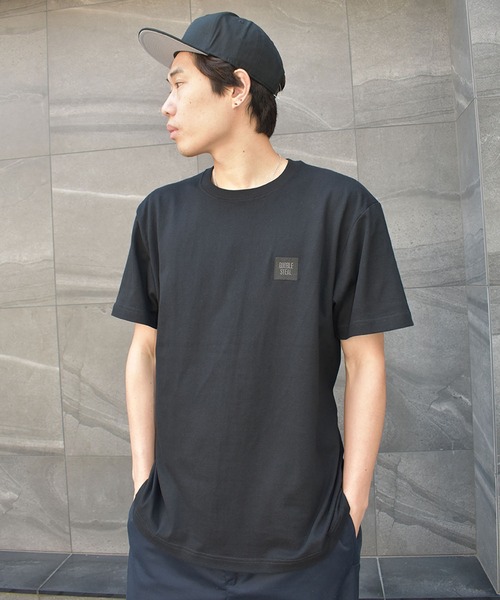 DOUBLE STEAL（ダブルスティール）の「mini BOX LOGO　半袖Tシャツ（Tシャツ/カットソー・メンズ・サンドベージュ/ホワイト×ブラック/ブラック系その他/ベージュ系その他/ホワイト×エメラルドグリーン/ブラック系その他2・MEDIUM/LARGE/X-LARGE/XX-LARGE）」の19枚目の写真