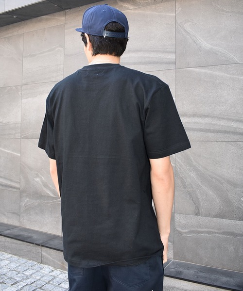 DOUBLE STEAL（ダブルスティール）の「mini BOX LOGO　半袖Tシャツ（Tシャツ/カットソー・メンズ・サンドベージュ/ホワイト×ブラック/ブラック系その他/ベージュ系その他/ホワイト×エメラルドグリーン/ブラック系その他2・MEDIUM/LARGE/X-LARGE/XX-LARGE）」の20枚目の写真