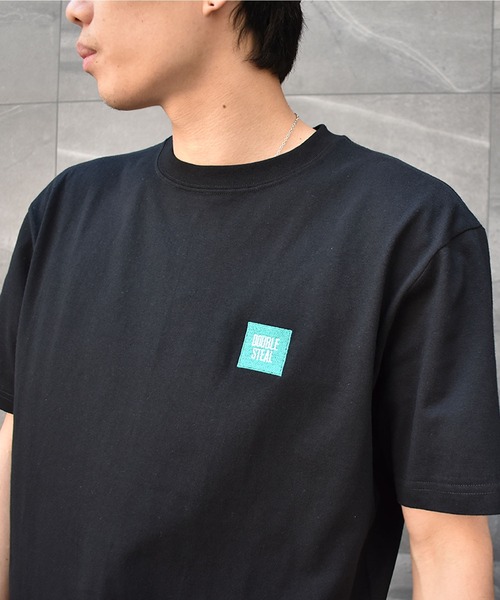 DOUBLE STEAL（ダブルスティール）の「mini BOX LOGO　半袖Tシャツ（Tシャツ/カットソー・メンズ・サンドベージュ/ホワイト×ブラック/ブラック系その他/ベージュ系その他/ホワイト×エメラルドグリーン/ブラック系その他2・MEDIUM/LARGE/X-LARGE/XX-LARGE）」の21枚目の写真