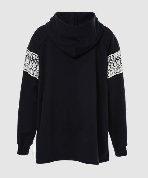 EZUMi（エズミ）の「CUT&SEWN（パーカー・レディース・ネイビー/グリーン・FREE）」の3枚目の写真