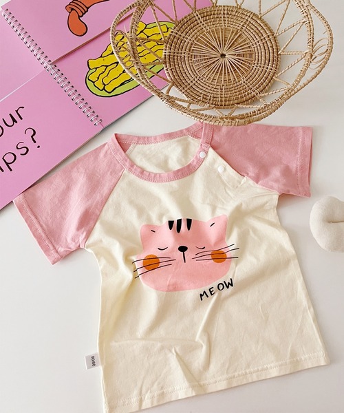 aimoha(アイモハ)の「【aimoha-KIDS-】かわいい動物イラストプリント 袖切り替え半袖tシャツ(Tシャツ/カットソー・キッズ・イエロー/イエロー系その他/ピンク/ピンク系その他/ピンク系その他2/レッド/レッド系その他/レッド系その他2/グリーン/グリーン系その他/ブルー/ブルー系その他/ブルー系その他2/ブルー系その他3・100/110/120/130/140/80/90)」の10枚目の写真