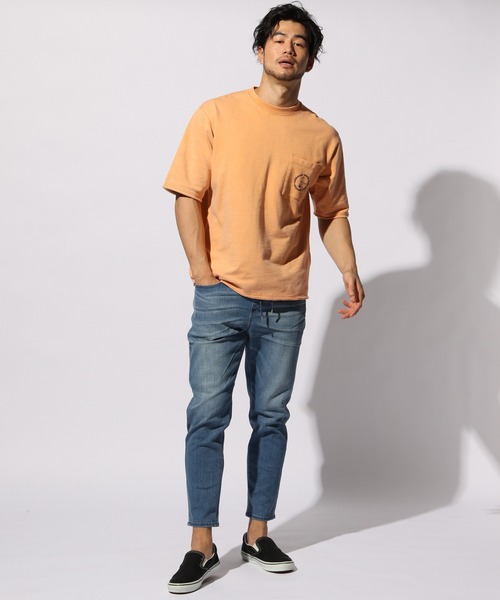 BAYFLOW（ベイフロー）の「スノーウォッシュインレイハーフスリーブ（Tシャツ/カットソー・メンズ・ベージュ/オレンジ/セージグリーン/ライラック/チャコール・SMALL/MEDIUM/LARGE/X-LARGE）」の19枚目の写真