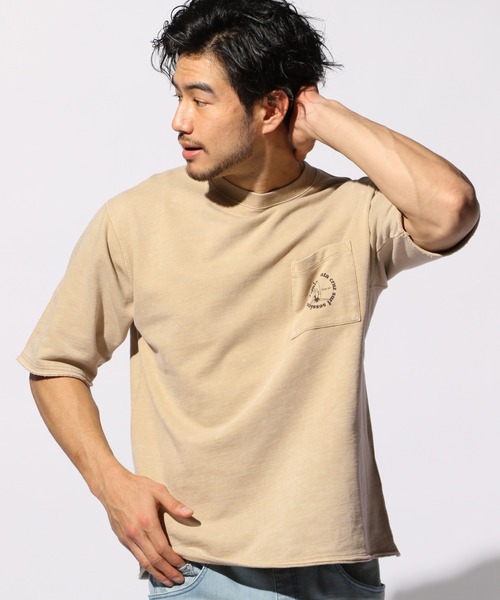 BAYFLOW（ベイフロー）の「スノーウォッシュインレイハーフスリーブ（Tシャツ/カットソー・メンズ・ベージュ/オレンジ/セージグリーン/ライラック/チャコール・SMALL/MEDIUM/LARGE/X-LARGE）」の16枚目の写真