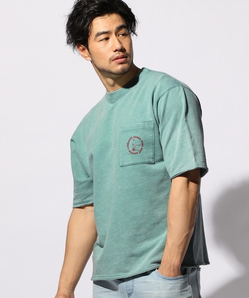 BAYFLOW（ベイフロー）の「スノーウォッシュインレイハーフスリーブ（Tシャツ/カットソー・メンズ・ベージュ/オレンジ/セージグリーン/ライラック/チャコール・SMALL/MEDIUM/LARGE/X-LARGE）」の10枚目の写真