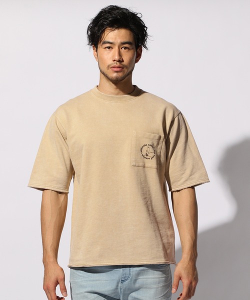 BAYFLOW（ベイフロー）の「スノーウォッシュインレイハーフスリーブ（Tシャツ/カットソー・メンズ・ベージュ/オレンジ/セージグリーン/ライラック/チャコール・SMALL/MEDIUM/LARGE/X-LARGE）」の7枚目の写真