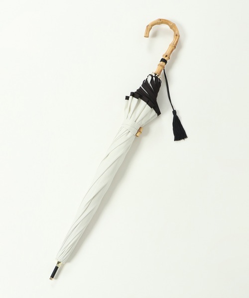 LBC(エルビーシー)の「日傘 長傘 無地xパイピング(長傘・レディース・パープル/オフホワイト/ブラック/ネイビー・FREE)」の12枚目の写真