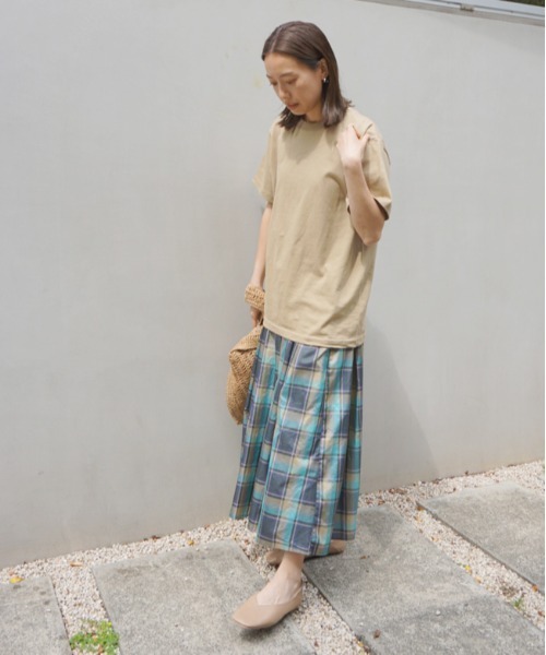 AZUL ENCANTO(アズールエンカント)の「マドラスチェック ボリュームタックロングスカート(スカート・レディース・ベージュ/オレンジ/ブルー・FREE)」の16枚目の写真