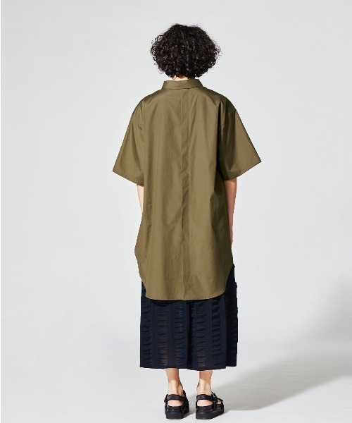 MIDIUMISOLID / ミディウミソリッド MIDIUMISOLID for Ladies リボンタイシャツ MIDIUMISOLID ミディウミソリッド ボウタイシャツ ブラック