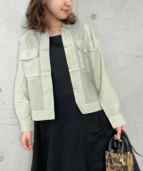 fredy repit（フレディレピ）の「シアーシャツブルゾン（ブルゾン・レディース・オフホワイト/オレンジ/ライトグリーン・38）」の2枚目の写真