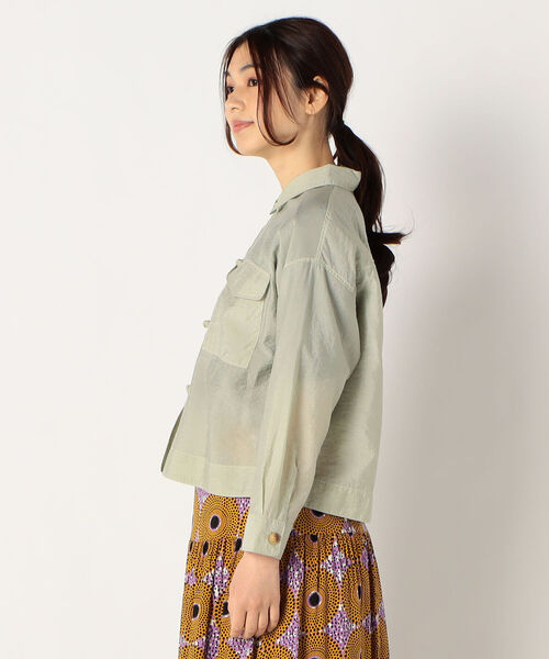 fredy repit（フレディレピ）の「シアーシャツブルゾン（ブルゾン・レディース・オフホワイト/オレンジ/ライトグリーン・38）」の8枚目の写真