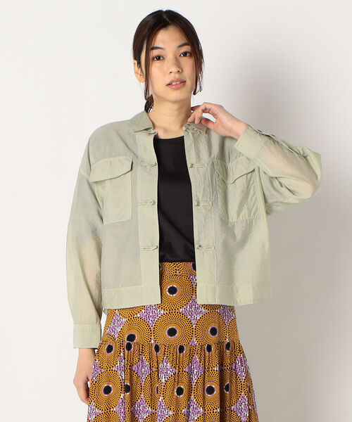 fredy repit（フレディレピ）の「シアーシャツブルゾン（ブルゾン・レディース・オフホワイト/オレンジ/ライトグリーン・38）」の9枚目の写真