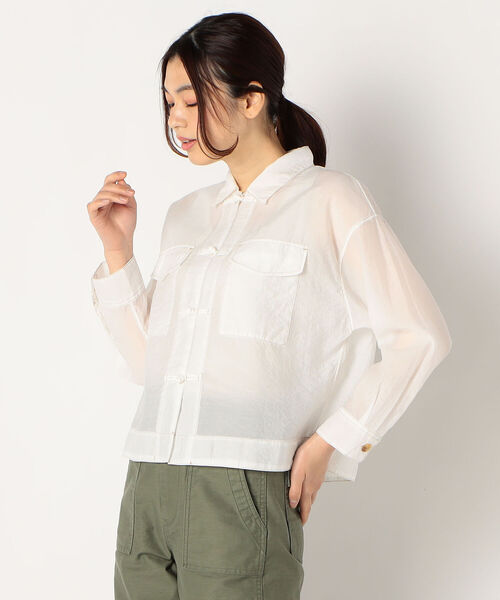 fredy repit（フレディレピ）の「シアーシャツブルゾン（ブルゾン・レディース・オフホワイト/オレンジ/ライトグリーン・38）」の15枚目の写真