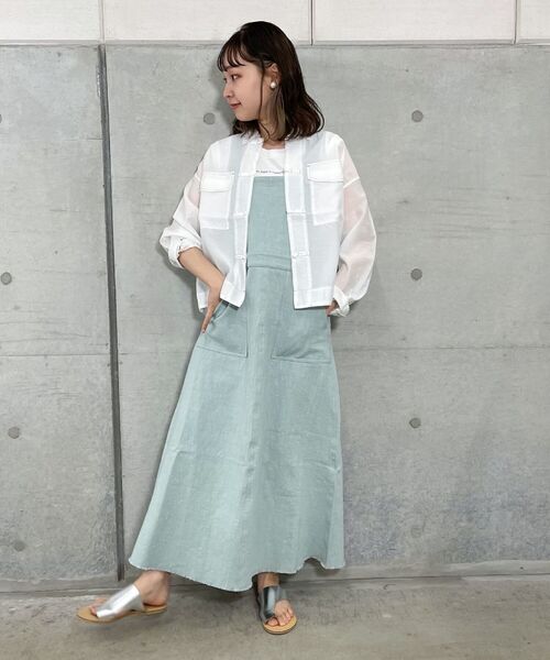 fredy repit（フレディレピ）の「シアーシャツブルゾン（ブルゾン・レディース・オフホワイト/オレンジ/ライトグリーン・38）」の12枚目の写真